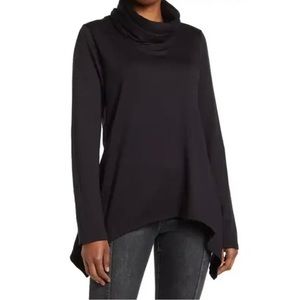 Tahari Womens Black  Cowl Neck Sweater Long Sleeve XXL - Plus Size